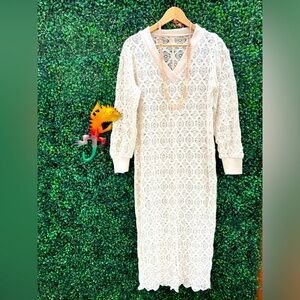 Breezy and elegant long crochet dress, perfect for summer companion!